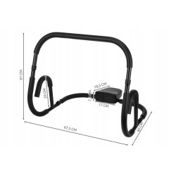Aparat pentru abdomen, tetiera, fitness, maxim 100kg, utilizare confortabila, negru