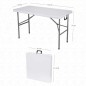 Masa pliabila, camping, cadru metal, maner transport, 122x61x74 cm, alb Masa pliabila, camping, cadru metal, maner transport, 122x61x74 cm, alb