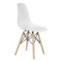 Scaun stil scandinav, picioare din lemn, suprafata anti-derapanta, ergonomic, alb Scaun stil scandinav, picioare din lemn, suprafata anti-derapanta, ergonomic, alb
