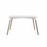 Masa stil scandinav 120x80x75 cm, blat alb, picioare din lemn, design clasic elegant