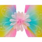 Costum fluture pentru fetite, 4 piese, multicolor, fusta, aripi, bagheta, 3-10 ani