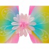 Costum fluture pentru fetite, 4 piese, multicolor, fusta, aripi, bagheta, 3-10 ani