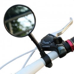 Oglinda bicicleta, model universal, prindere ghidon, diametru 8 cm, element reflectorizant