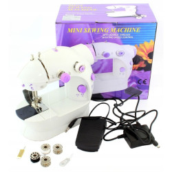 Masina de cusut portabila, 2 viteze, cusatura cu lant drept, functie bobinare, LED
