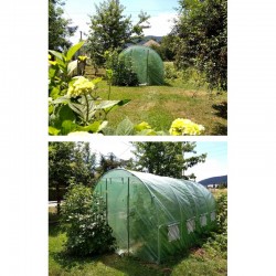 Sera 4x2.5x2 m, solar tip tunel, pentru gradina, folie cu protectie UV4, ferestre, verde