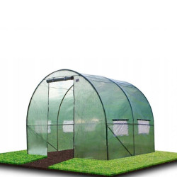 Sera tip tunel, 2x2x2 m, pentru gradina, solar folie PE cu filtru UV4, cadru metal, ferestre