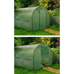 Solar, tip tunel, 3.5x2x2 m, folie PE 140g/mp, ferestre laterale, usa, cadru metal