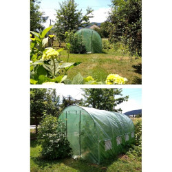 Solar, tip tunel, 3.5x2x2 m, folie PE 140g/mp, ferestre laterale, usa, cadru metal