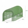 Solar, tip tunel, 3.5x2x2 m, folie PE 140g/mp, ferestre laterale, usa, cadru metal