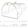 Sera, tip tunel, 8x3x2m, solar ferestre cu plasa anti-insecte, cadru metal, filtru UV4