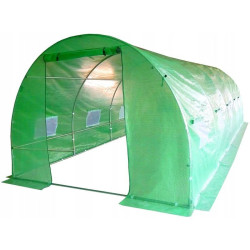 Sera, tip tunel, 8x3x2m, solar ferestre cu plasa anti-insecte, cadru metal, filtru UV4