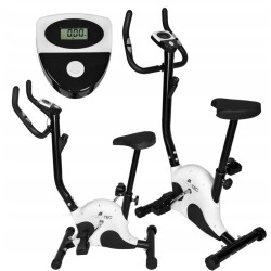 Bicicleta fitness, 6 functii, ecran LCD, sarcina reglabila, pedale anti-alunecare, rulmenti metal