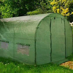 Sera solar, tip tunel, 3x2x2 m, folie PE 140g/mp, filtru UV4, cadru metal, usa rulanta