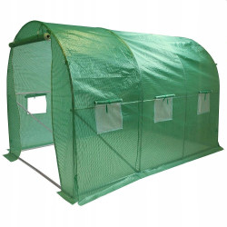 Sera solar, tip tunel, 3x2x2 m, folie PE 140g/mp, filtru UV4, cadru metal, usa rulanta