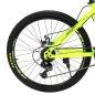 Bicicleta MTB, roti 24 inch, 21 viteze, schimbator Shimano, frane pe disc, verde, Phoenix