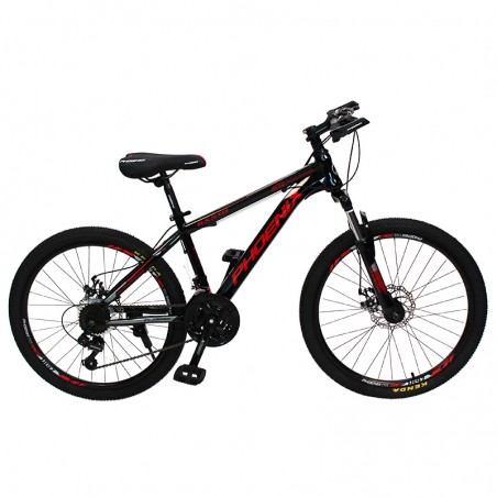 Bicicleta Mountain Bike, roti 24 inch, schimbator Shimano, 21 viteze, cadru otel, Phoenix