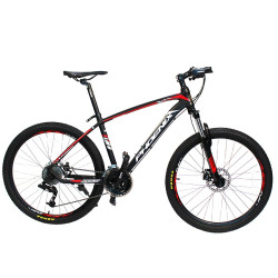 Bicicleta Mountain Bike, roti 26 inch, 27 viteze S-RIDE, frane pe disc, rosu, Phoenix