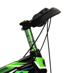 Bicicleta MTB, roti 20 inch, 7 viteze, schimbator Shimano, jante aluminiu, verde
