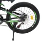 Bicicleta MTB, roti 20 inch, 7 viteze, schimbator Shimano, jante aluminiu, verde Bicicleta MTB, roti 20 inch, 7 viteze, schimbator Shimano, jante aluminiu, verde