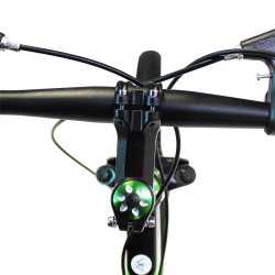 Bicicleta MTB, roti 20 inch, 7 viteze, schimbator Shimano, jante aluminiu, verde