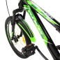 Bicicleta MTB, roti 20 inch, 7 viteze, schimbator Shimano, jante aluminiu, verde Bicicleta MTB, roti 20 inch, 7 viteze, schimbator Shimano, jante aluminiu, verde