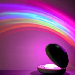 Proiector LED Rainbow, efect curcubeu, 3 moduri iluminare, temporizator, oprire automata, alb