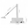 Amortizor hidraulic pentru usa, maxim 60 kg, reglare dubla, universal, aluminiu