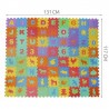 Covor tip puzzle din spuma, 72 elemente, litere, cifre si animale