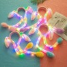Cordeluta LED urechi iepuras miscatoare, 3 moduri iluminare, marime universala