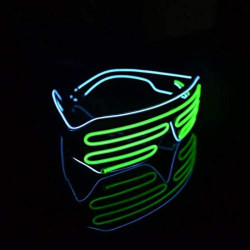 Ochelari Shutter, fir El Wire, invertor, 3 moduri iluminare in 2 culori