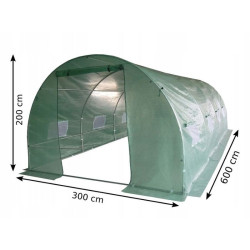 Folie protectie pentru solar de gradina, 6x3x2m, filtru UV, ferestre, 2 intrari
