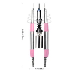 Pila electrica unghii, profesionala, 6 capete finisare, 30.000 RPM, reversibila