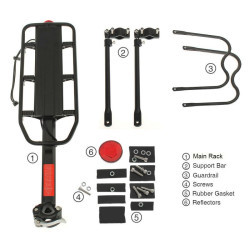 Portbagaj bicicleta, universal, sustinere triunghiulara, margini protectie