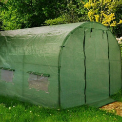 Folie protectie pentru solar de gradina, 6x3x2m, filtru UV, ferestre, 2 intrari