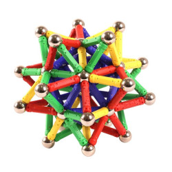 Set constructie magnetic 3D, 350 piese, multicolor, educativ, interactiv, varsta 6+, ProCart