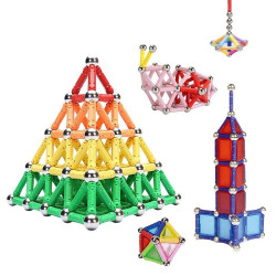 Set constructie magnetic 3D, 230 piese, joc educativ creativ, varsta 6+, ProCart