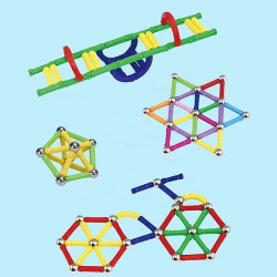 Set constructie magnetic 3D, 230 piese, joc educativ creativ, varsta 6+, ProCart