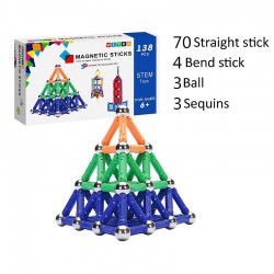 Set constructie magnetic 3D, 138 piese, joc educativ varsta 6+, ProCart