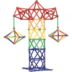 Set constructie magnetic 3D, 138 piese, joc educativ varsta 6+, ProCart