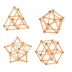 Set constructie magnetic 3D, 138 piese, joc educativ varsta 6+, ProCart