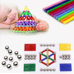 Set constructie magnetic 3D, 138 piese, joc educativ varsta 6+, ProCart
