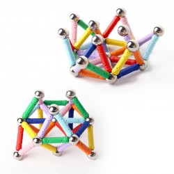 Set constructie magnetic 3D, 138 piese, joc educativ varsta 6+, ProCart
