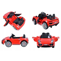 Masina electrica pentru copii, Porsche decapotabila, telecomanda, rosie