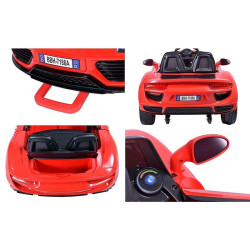 Masina electrica pentru copii, Porsche decapotabila, telecomanda, rosie