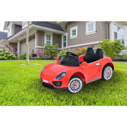 Masina electrica pentru copii, Porsche decapotabila, telecomanda, rosie