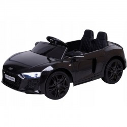 Masina electrica pentru copii, Audi R8, telecomanda, scaune piele ecologica, neagra