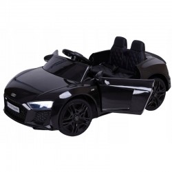 Masina electrica pentru copii, Audi R8, telecomanda, scaune piele ecologica, neagra