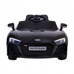 Masina electrica pentru copii, Audi R8, telecomanda, scaune piele ecologica, neagra