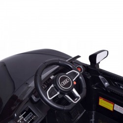 Masina electrica pentru copii, Audi R8, telecomanda, scaune piele ecologica, neagra