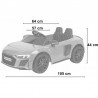 Masina electrica copii, Audi R8, telecomanda, radio Bluetooth, centuri siguranta